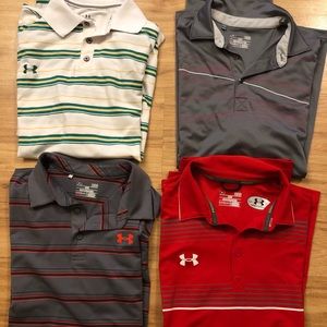 Under Armour lot of 4 Polos